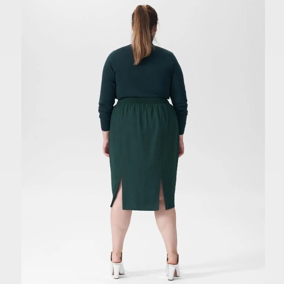 Universal Standard Forest Green Blair Swiss Dot Chiffon Skirt - Picture 2 of 13